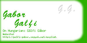 gabor galfi business card