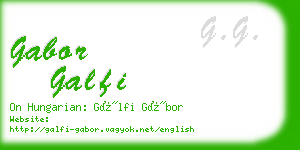 gabor galfi business card